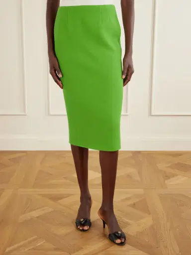 Valentino Garavani Wool-crepe Midi Skirt | Thumbnail 3 Valentino Garavani Wool-crepe Midi Skirt | Thumbnail 3