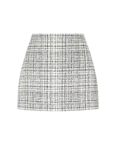 Valentino Garavani Checked Cotton-blend Tweed Mini Skirt | Thumbnail 1 Valentino Garavani Checked Cotton-blend Tweed Mini Skirt | Thumbnail 1
