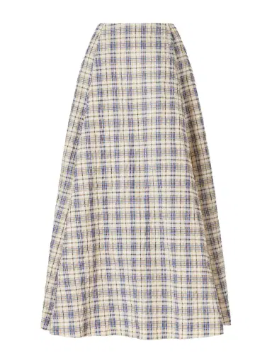 BERNADETTE Checked Seersucker Maxi Skirt | Thumbnail 1 BERNADETTE Checked Seersucker Maxi Skirt | Thumbnail 1