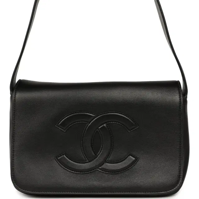 Chanel Chanel CC Messenger Bag Black Lambskin Gold Hardware