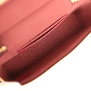 Chanel Chanel Chevron Top Handle Long Vanity Case with Chain Dark Burgundy Shiny Caviar Gold Hardware | Thumbnail 8