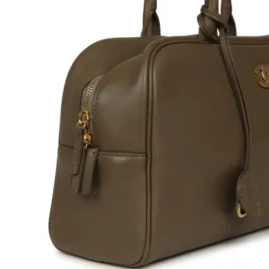 Chanel Chanel Large "Perfect Bowling" Bag Dark Khaki Calfskin Gold Hardware | Thumbnail 8 Chanel Chanel Large "Perfect Bowling" Bag Dark Khaki Calfskin Gold Hardware | Thumbnail 8