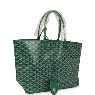 goyard Goyard Goyardine Green Saint Louis PM Tote Bag Palladium Hardware | Thumbnail 2
