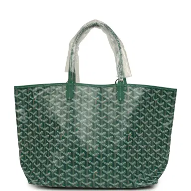 goyard Goyard Goyardine Green Saint Louis PM Tote Bag Palladium Hardware | Thumbnail 4