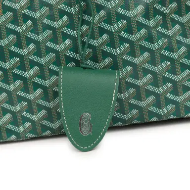 goyard Goyard Goyardine Green Saint Louis PM Tote Bag Palladium Hardware | Thumbnail 7