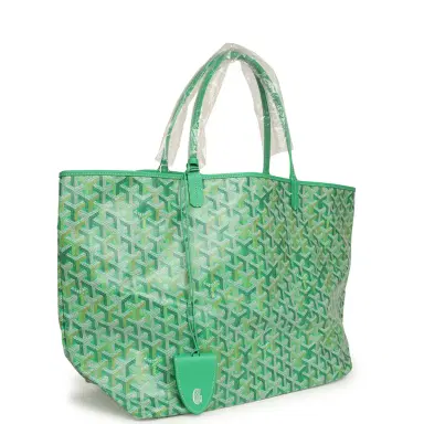 goyard Goyard Goyardine Meadow Green Saint Louis GM Tote Palladium Hardware | Thumbnail 2