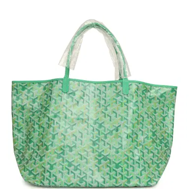 goyard Goyard Goyardine Meadow Green Saint Louis GM Tote Palladium Hardware | Thumbnail 4