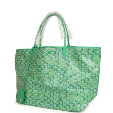 goyard Goyard Goyardine Meadow Green Saint Louis GM Tote Palladium Hardware | Thumbnail 5