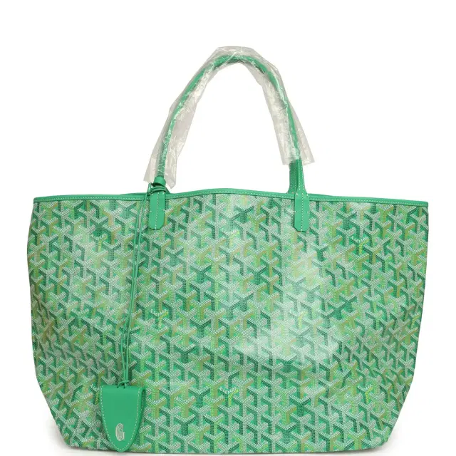 goyard Goyard Goyardine Meadow Green Saint Louis GM Tote Palladium Hardware