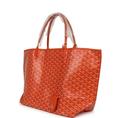 goyard Goyard Goyardine Orange Saint Louis GM Tote Bag Palladium Hardware | Thumbnail 5