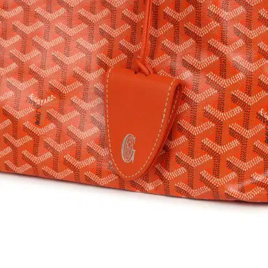 goyard Goyard Goyardine Orange Saint Louis GM Tote Bag Palladium Hardware | Thumbnail 7