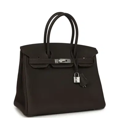 HERMÈS Hermes Birkin 30 Bai Brun Togo Palladium Hardware | Thumbnail 2 HERMÈS Hermes Birkin 30 Bai Brun Togo Palladium Hardware | Thumbnail 2