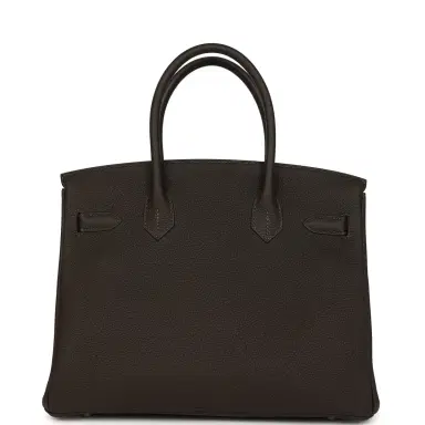 HERMÈS Hermes Birkin 30 Bai Brun Togo Palladium Hardware | Thumbnail 4 HERMÈS Hermes Birkin 30 Bai Brun Togo Palladium Hardware | Thumbnail 4