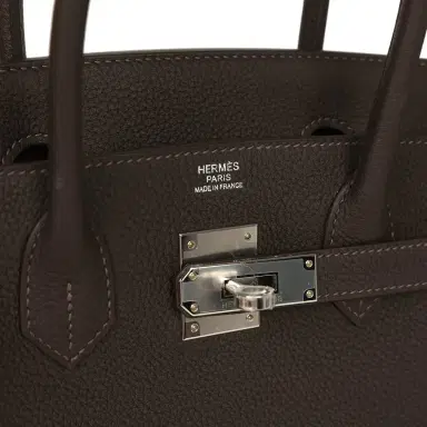 HERMÈS Hermes Birkin 30 Bai Brun Togo Palladium Hardware | Thumbnail 7 HERMÈS Hermes Birkin 30 Bai Brun Togo Palladium Hardware | Thumbnail 7