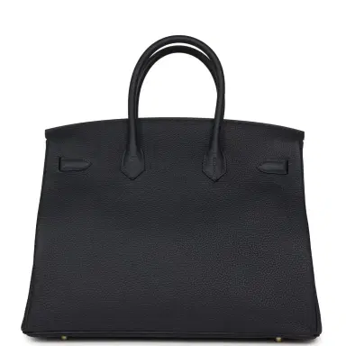 HERMÈS Hermes Birkin 35 Bleu Nuit Togo Gold Hardware | Thumbnail 4 HERMÈS Hermes Birkin 35 Bleu Nuit Togo Gold Hardware | Thumbnail 4