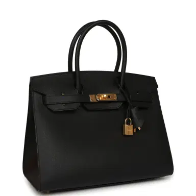 HERMÈS Hermes Birkin Sellier 30 Black Madame Gold Hardware | Thumbnail 2 HERMÈS Hermes Birkin Sellier 30 Black Madame Gold Hardware | Thumbnail 2