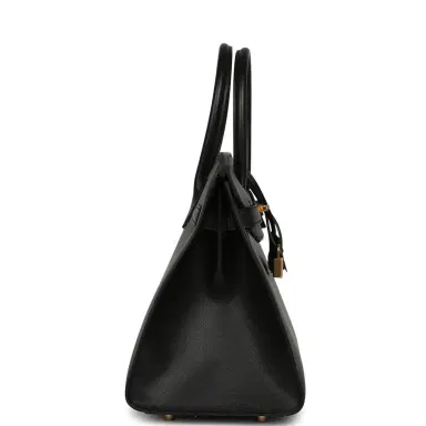 HERMÈS Hermes Birkin Sellier 30 Black Madame Gold Hardware | Thumbnail 3