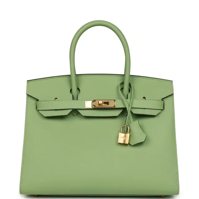 hermes Hermes Birkin Sellier 30 Vert Criquet Epsom Gold Hardware