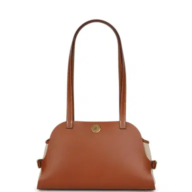 HERMÈS Hermes Tablier Sellier Fauve Vache Hunter, Gold, Ecru-Beige Swift and Toile H Gold Hardware | Thumbnail 4
