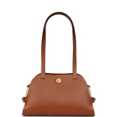 HERMÈS Hermes Tablier Sellier Fauve Vache Hunter, Gold, Ecru-Beige Swift and Toile H Gold Hardware | Thumbnail 1