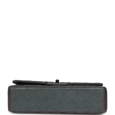 Chanel Pre-owned Chanel Medium Classic Double Flap Bag Iridescent Purple Goatskin Rainbow Hardware | Thumbnail 6 Chanel Pre-owned Chanel Medium Classic Double Flap Bag Iridescent Purple Goatskin Rainbow Hardware | Thumbnail 6