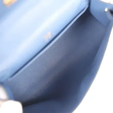 HERMÈS Pre-owned Hermes Kelly Pochette Bleu Brighton Swift Gold Hardware | Thumbnail 8 HERMÈS Pre-owned Hermes Kelly Pochette Bleu Brighton Swift Gold Hardware | Thumbnail 8