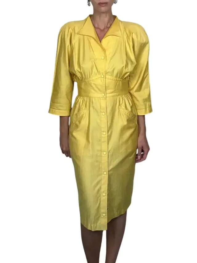 Mugler Yellow Dress