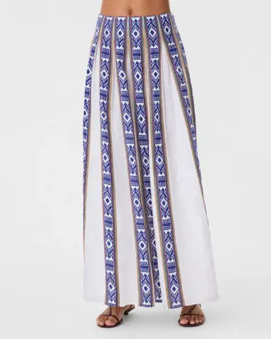 Emporio Sirenuse Aurelia Skirt in Blue Horizon Print | Thumbnail 3 Emporio Sirenuse Aurelia Skirt in Blue Horizon Print | Thumbnail 3