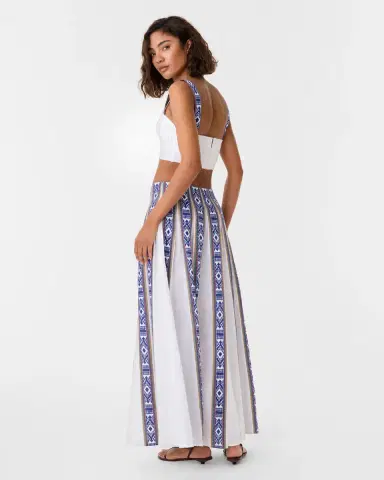 Emporio Sirenuse Aurelia Skirt in Blue Horizon Print | Thumbnail 4 Emporio Sirenuse Aurelia Skirt in Blue Horizon Print | Thumbnail 4
