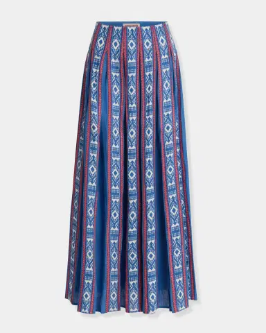Emporio Sirenuse Aurelia Skirt in Blue Horizon Print | Thumbnail 6 Emporio Sirenuse Aurelia Skirt in Blue Horizon Print | Thumbnail 6