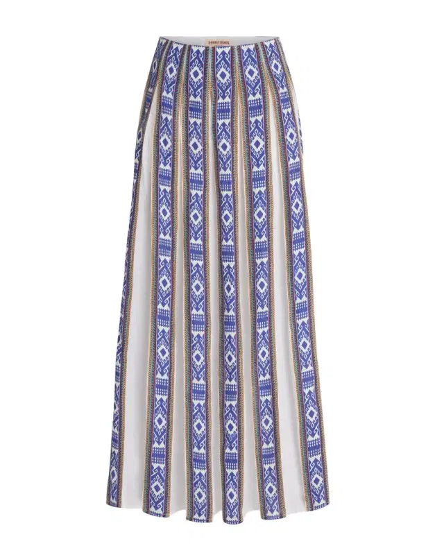 Aurelia Skirt in Blue Horizon Print