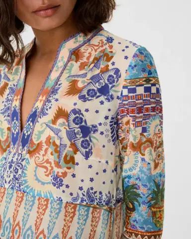 Emporio Sirenuse Giada Caftan in Chimera Print | Thumbnail 3 Emporio Sirenuse Giada Caftan in Chimera Print | Thumbnail 3