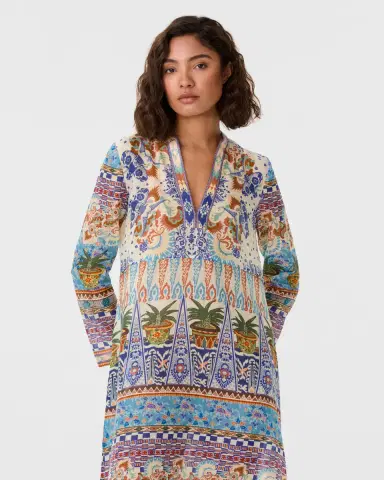 Emporio Sirenuse Giada Caftan in Chimera Print | Thumbnail 4 Emporio Sirenuse Giada Caftan in Chimera Print | Thumbnail 4