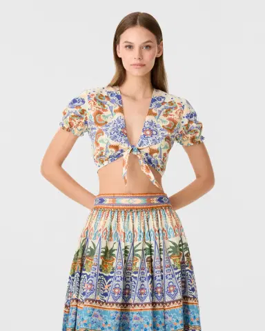 Emporio Sirenuse Poppy Top in Chimera Print | Thumbnail 2 Emporio Sirenuse Poppy Top in Chimera Print | Thumbnail 2