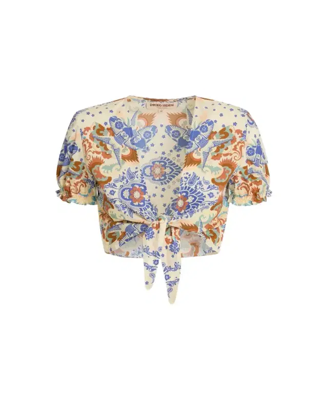 Emporio Sirenuse Poppy Top in Chimera Print