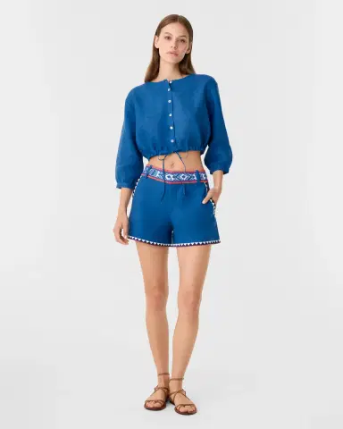 Emporio Sirenuse Shorts in Blue Horizon Print | Thumbnail 2