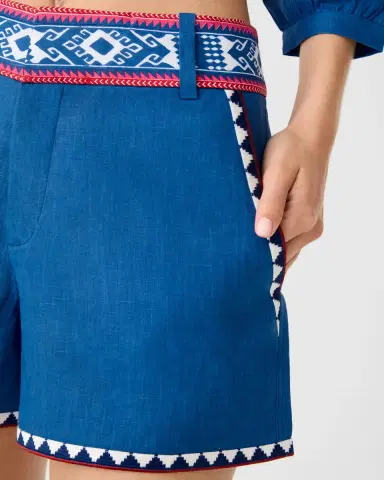 Emporio Sirenuse Shorts in Blue Horizon Print | Thumbnail 8 Emporio Sirenuse Shorts in Blue Horizon Print | Thumbnail 8