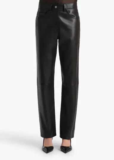 Khaite Callum Pant In Black Leather | Thumbnail 3