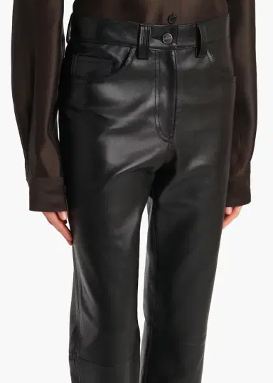 Khaite Callum Pant In Black Leather | Thumbnail 5