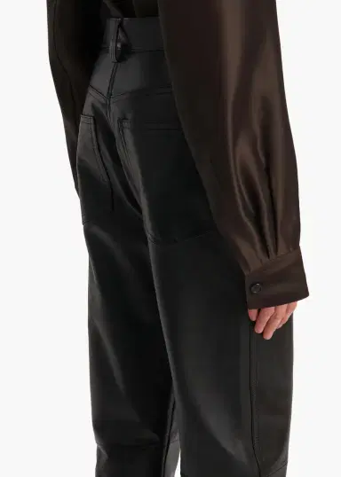 Khaite Callum Pant In Black Leather | Thumbnail 6