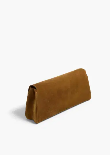 Khaite Audrey Clutch In Mud Suede | Thumbnail 3 Khaite Audrey Clutch In Mud Suede | Thumbnail 3