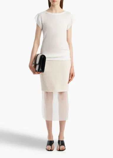 Khaite Sybil Skirt In Natural | Thumbnail 2