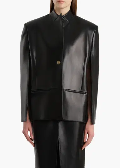 Khaite Dolso Jacket In Black Leather | Thumbnail 3 Khaite Dolso Jacket In Black Leather | Thumbnail 3