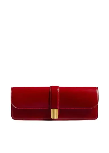 Khaite Blake Clutch In Ruby | Thumbnail 1 Khaite Blake Clutch In Ruby | Thumbnail 1