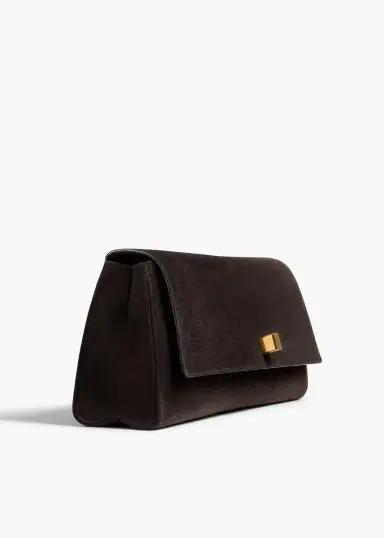 Khaite Audrey Clutch In Dark Brown Suede | Thumbnail 4 Khaite Audrey Clutch In Dark Brown Suede | Thumbnail 4