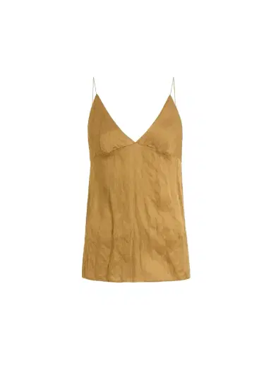 Khaite Timy Top In Golden Ochre | Thumbnail 1 Khaite Timy Top In Golden Ochre | Thumbnail 1