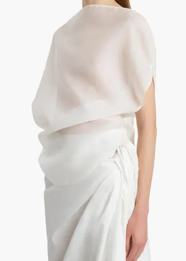 Khaite Poppi Top In Chalk | Thumbnail 5 Khaite Poppi Top In Chalk | Thumbnail 5