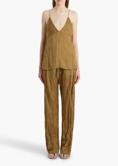 Khaite Rohen Pant In Golden Ochre | Thumbnail 2