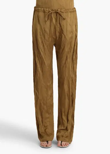 Khaite Rohen Pant In Golden Ochre | Thumbnail 3