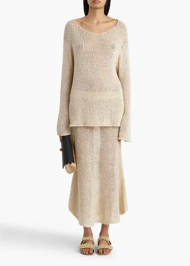 Khaite Inaya Skirt In Ivory | Thumbnail 2